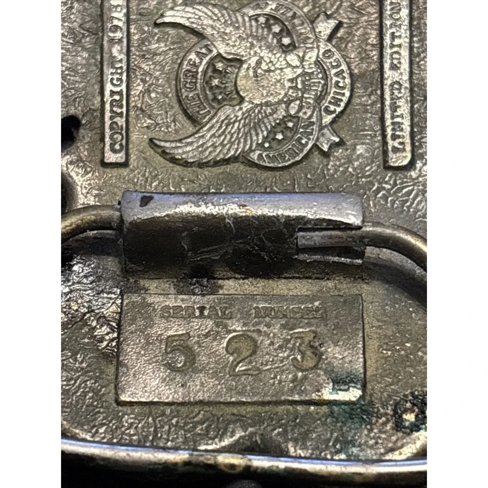 1978 Great American Buckle Co Id Rather Be Fishing Belt Buckle Chicago 523